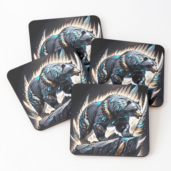Item preview, Obsidian Grizzly Bear Statue, Ai Generated Art  designed and sold by ACC .