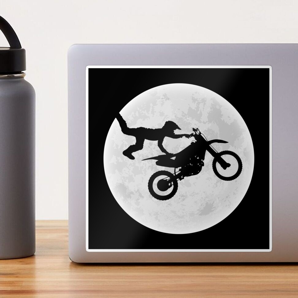 Moon Silhouette of a freestyle motocross rider