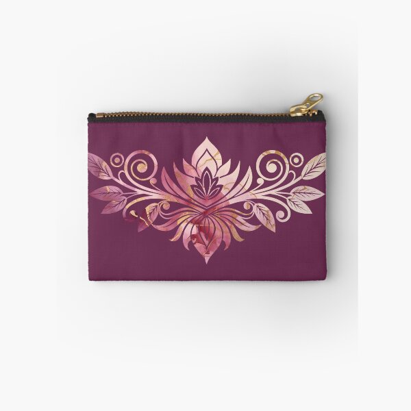 Item preview, Pink Marble Lotus Silhouette Rohan Pattern designed and sold by SeranaMakes.