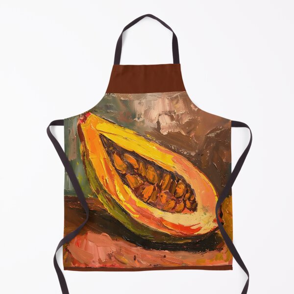 Item preview, Juicy Delight- Vibrant Vivid Brushstrokes Illuminate Sliced Cocoa Pod AI Generated designed and sold by OlfactoART Studio.