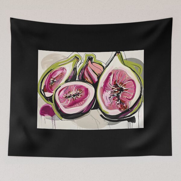Item preview, Expressive Figs - Vibrant Abstract Depiction with Bold Strokes and Contrasting Colors designed and sold by OlfactoART Studio.