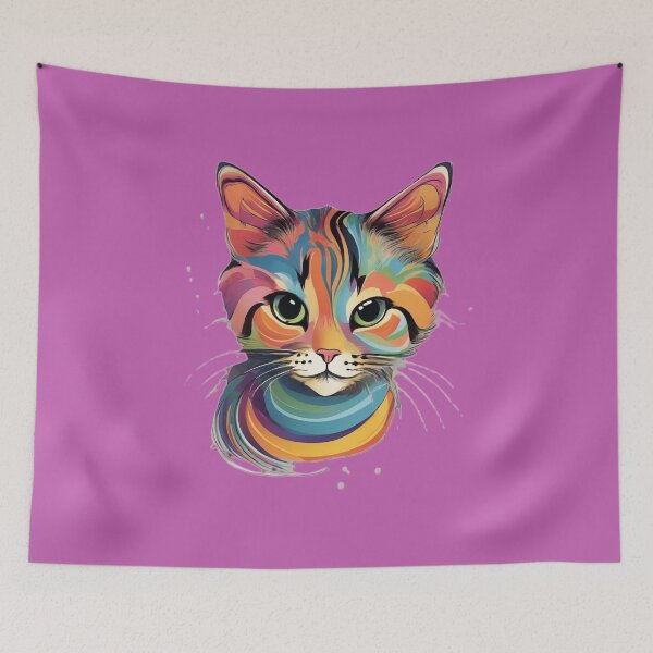 Item preview, multicolored kitty designed and sold by artistry2024.