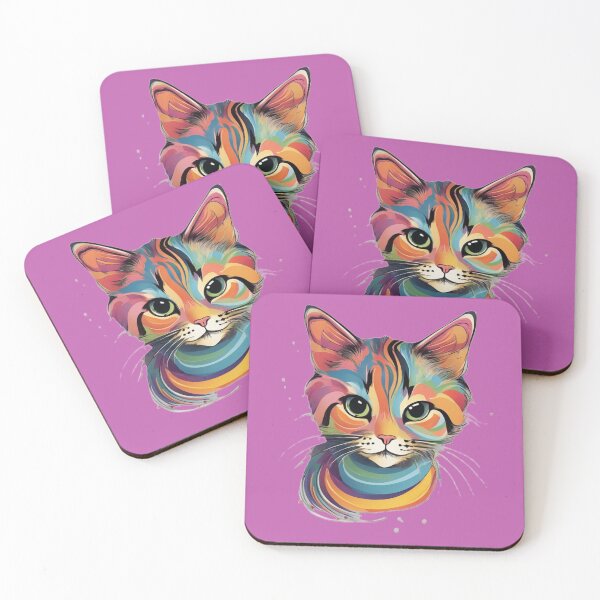 Item preview, multicolored kitty designed and sold by artistry2024.