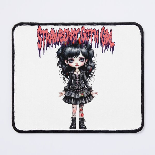 Item preview, Cute Kawaii Goth Girl in watercolor paint designed and sold by EmeraldCauldren.
