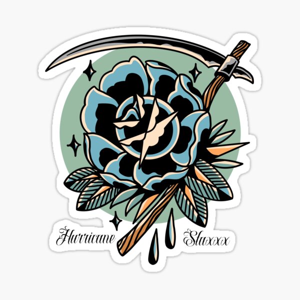 Item preview, Chain-Gang All-Stars Hurricane Staxxx Scythe Tattoo Rose designed and sold by darkskydelights.