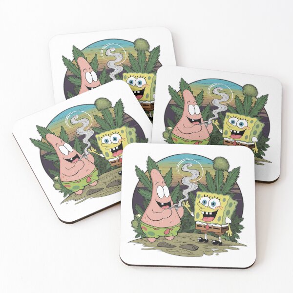 Item preview, Spongebob and Patrick Smoking Weed Cannabis Cartoon Art designed and sold by onicaras.