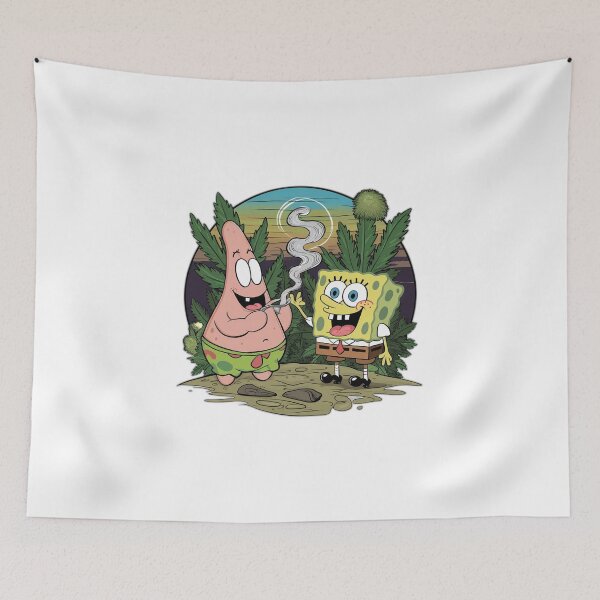 Item preview, Spongebob and Patrick Smoking Weed Cannabis Cartoon Art designed and sold by onicaras.
