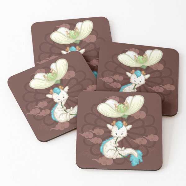 Item preview, White Dragon Holding a Holly Flower designed and sold by Khotekmei.