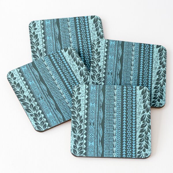 Item preview, Ocean Blue Hawaiian Tattoo Tapa designed and sold by J Marielle Designs.