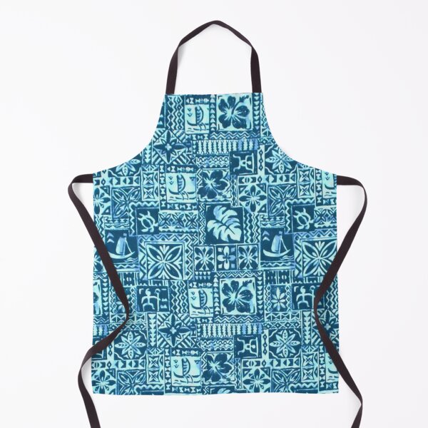 Item preview, Ocean Blue Petroglyph Tapa designed and sold by J Marielle Designs.