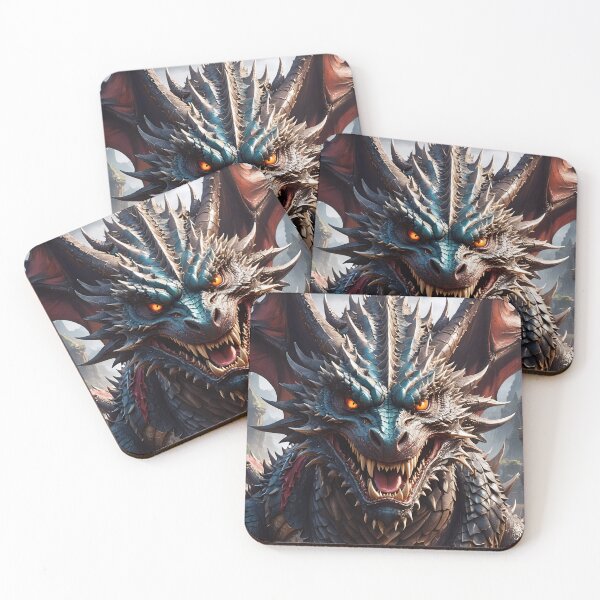 Item preview, Dragon's head, looking straight ahead, powerful fangs designed and sold by Marcu Ioachim.