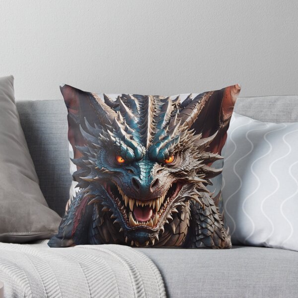 Item preview, Dragon's head, looking straight ahead, powerful fangs designed and sold by Marcu Ioachim.