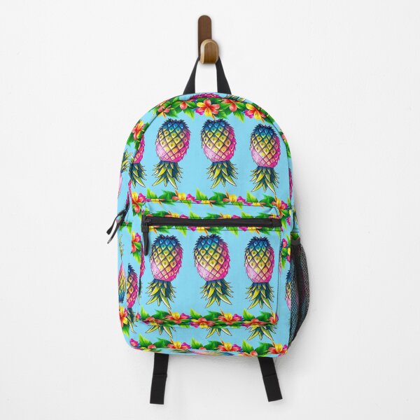 Item preview, Vibrant Tropical Flowers | Pineapples Border | Light Blue designed and sold by JLEmporium.