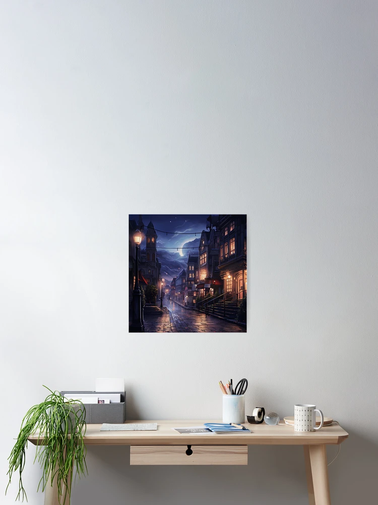Thumbnail 2 of 3, Poster, Bergen At Night designed and sold by Rtymer.