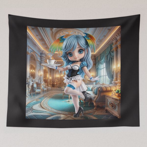 Item preview, Furry Maids Chibi Blue Macaw Tininha designed and sold by CHIBI_POPZ.