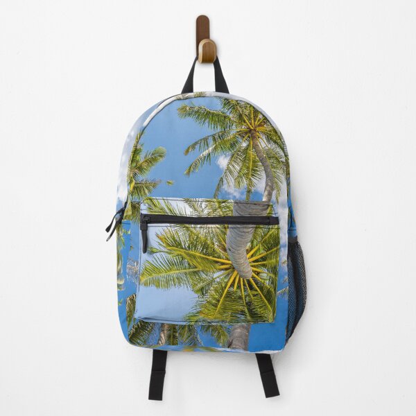 Item preview, Summer pattern green palm tree leaves sunny sky designed and sold by icemanphotos.