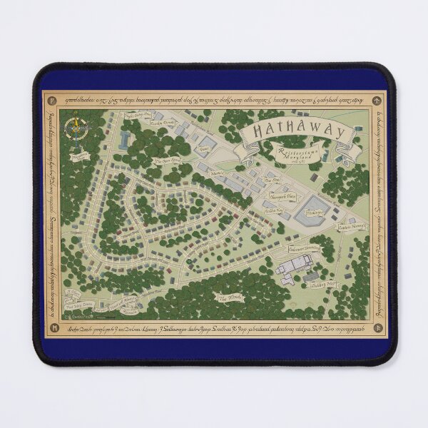 Item preview, Hathaway Neighborhood Map designed and sold by AeshnidaeMaps.