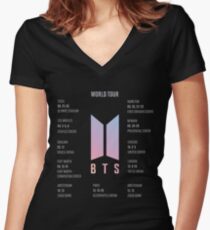 BTS Love Yourself World Tour Merch Women's Fitted V-Neck T-Shirt