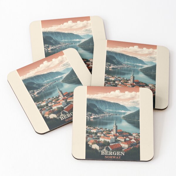 Item preview, Vintage Bergen Illustrations: Captivating Norwegian Charm designed and sold by Ceemko's Vintage Corner.