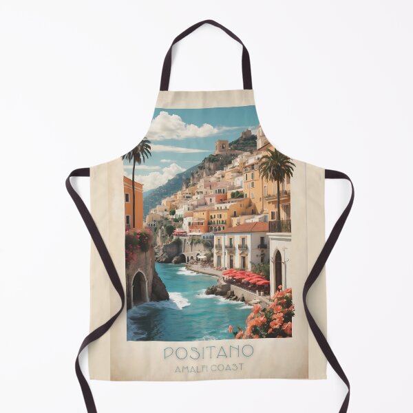 Item preview, Vintage Positano Illustrations: Timeless Coastal Beauty designed and sold by Ceemko's Vintage Corner.