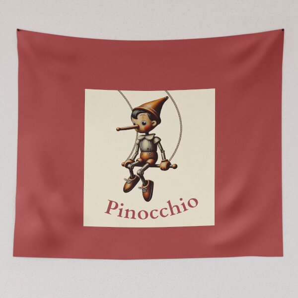 Item preview, Framed Swinging Pinocchio designed and sold by coloursforkids.