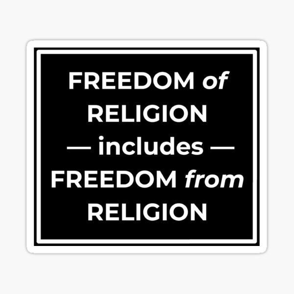 Vista previa del artículo con la obra «Libertad de religión (fondo negro)», diseñado y vendido por Nictoriam.