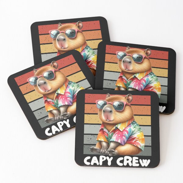 Item preview, Capy Crew Summer Funny Capybara Retro Rodent Lover  designed and sold by Sasikharn.