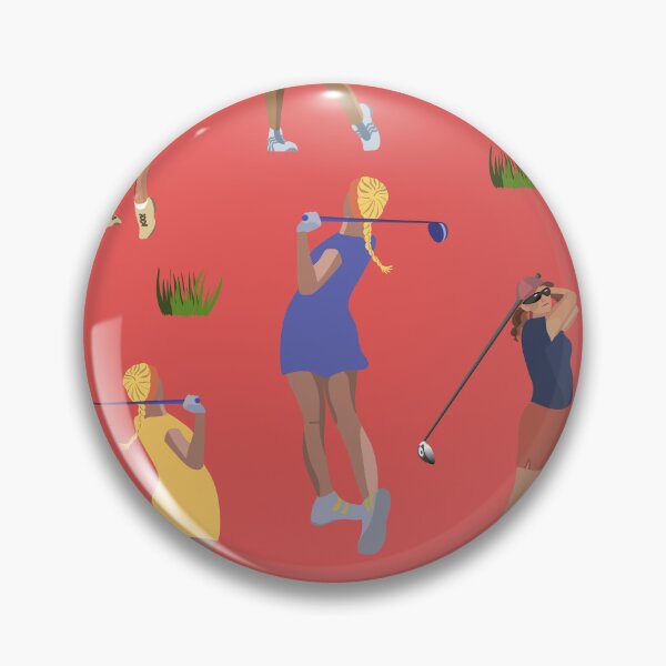 Item preview, Golf girls on the course - coral version designed and sold by Flyingwall.