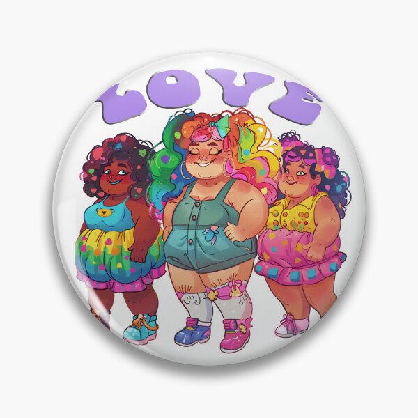 Item preview, Cute Fat Girl Stickers, Anime Summer Fashion, Chubby Love Sticker designed and sold by Art.Fusion.Studio.