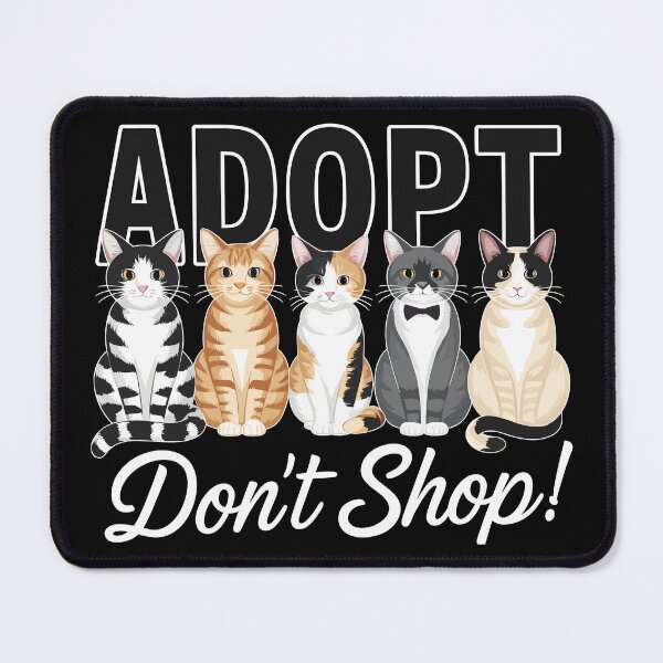 Item preview, Adopt Don't Shop Cat Lovers designed and sold by Quirky Shirts.