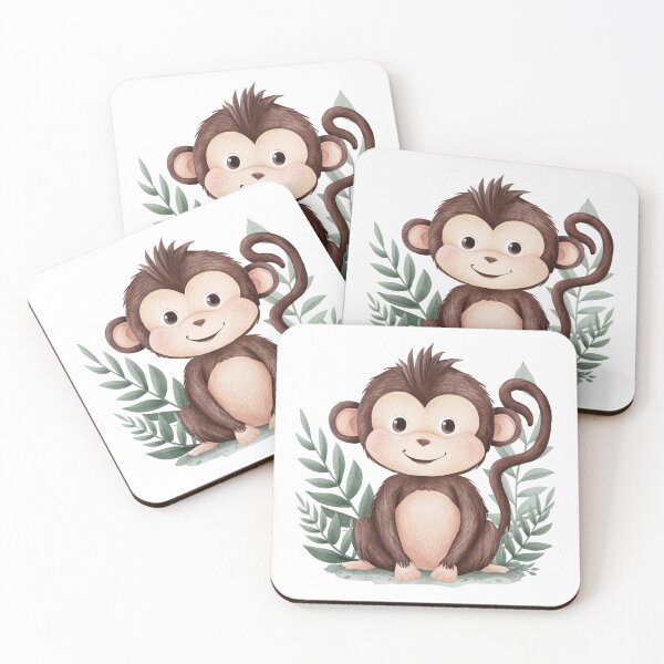 Item preview, Cute funny monkey Watercolor cartoon character  designed and sold by PharaonicArtist.
