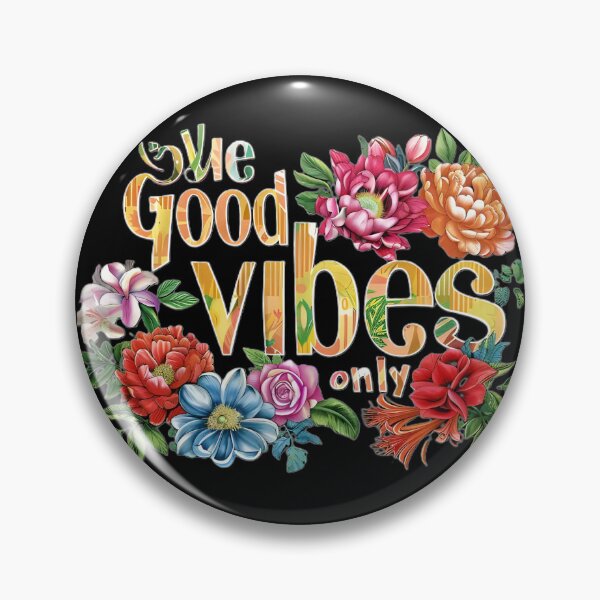 Item preview, Good vibes only inscription in flowers designed and sold by KusyArt.
