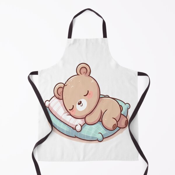 Item preview, cute bear sleeping on pillow designed and sold by Ella_Sketch.