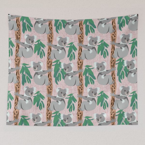 Item preview, Koala bears in the bamboo trees - pink designed and sold by Flyingwall.
