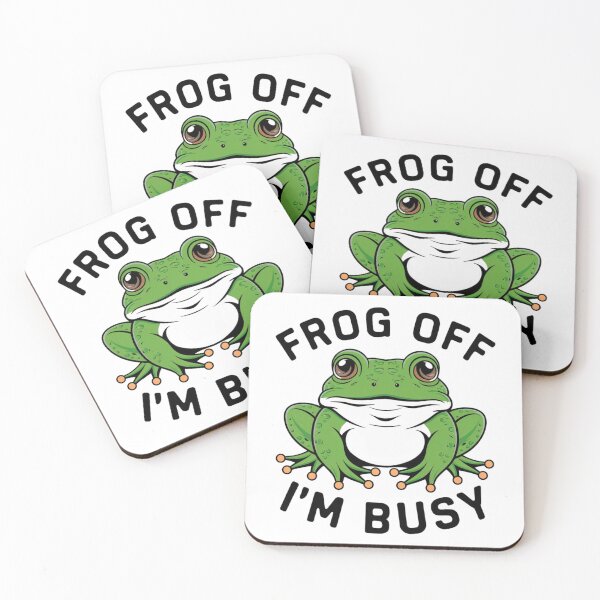 Item preview, Funny frog design - Frog off - I'm busy designed and sold by GalaxyDeco.