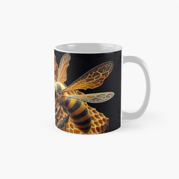 Item preview, Intricate Honeycomb with Bee - Detailed Nature Art designed and sold by Suzana Djordjevic.