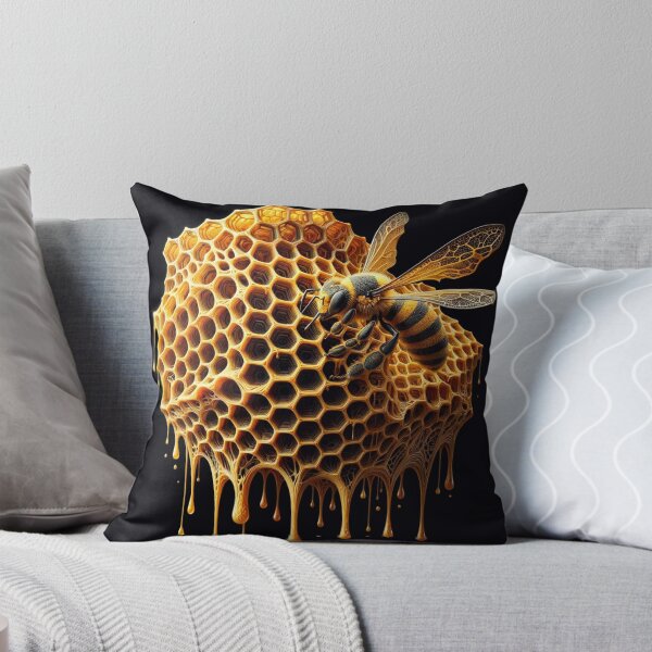 Item preview, Intricate Honeycomb with Bee - Detailed Nature Art designed and sold by Suzana Djordjevic.