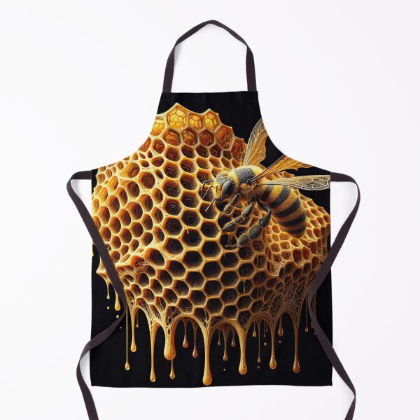 Item preview, Intricate Honeycomb with Bee - Detailed Nature Art designed and sold by Suzana Djordjevic.