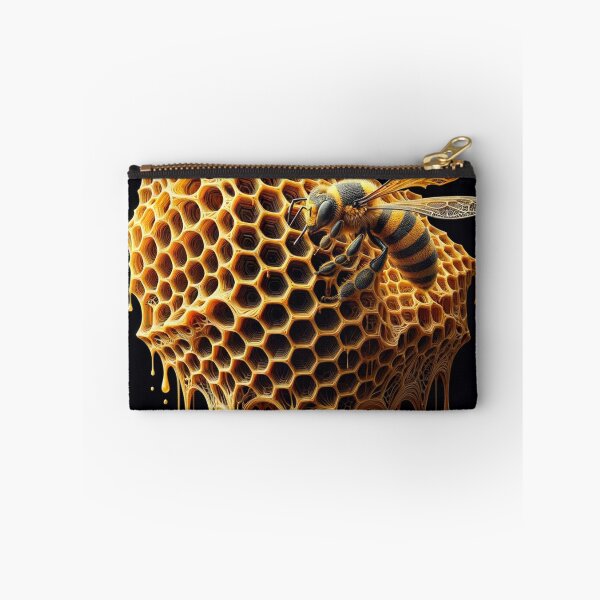Item preview, Intricate Honeycomb with Bee - Detailed Nature Art designed and sold by Suzana Djordjevic.