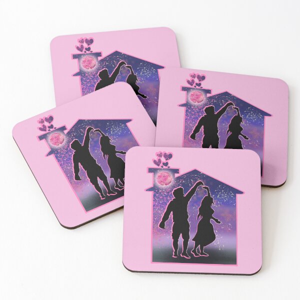 Item preview, Couple dancing under a pink moonlight and house shaped scenario designed and sold by altairaleon.