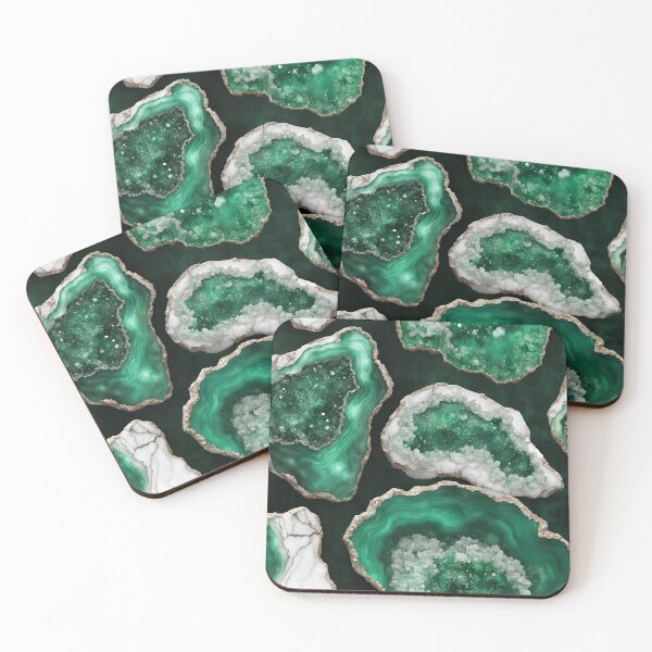 Item preview, Emerald Green Geode designed and sold by Sanskrati.