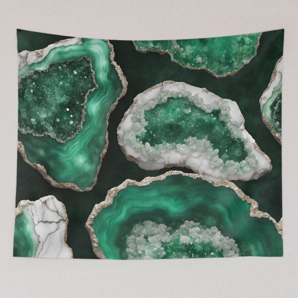 Item preview, Emerald Green Geode designed and sold by Sanskrati.