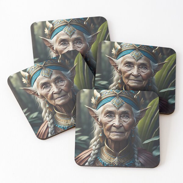 Item preview, Wise Elder of the Jungle Elf Kingdom | AI Art designed and sold by marjessas-world.