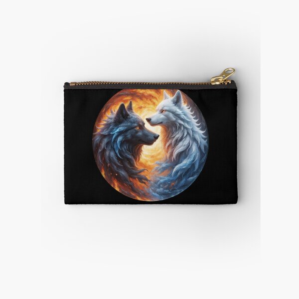 Item preview, Two wolves yin yang design designed and sold by Irisangel.