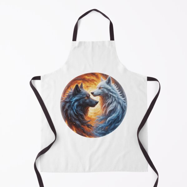 Item preview, Two wolves yin yang design designed and sold by Irisangel.