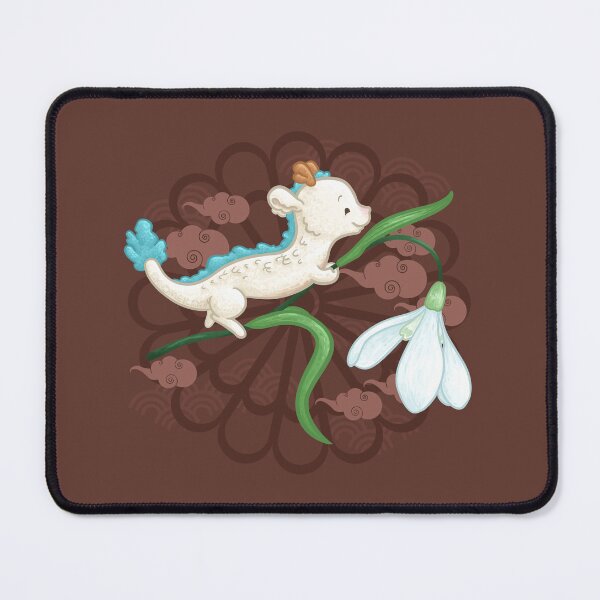 Item preview, White Dragon Holding a Snowdrop Flower designed and sold by Khotekmei.