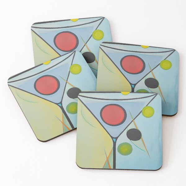 Item preview, Abstract Martini Magic - Stylized Glass with Bold Colors and Playful Spheres AI Generated designed and sold by OlfactoART Studio.