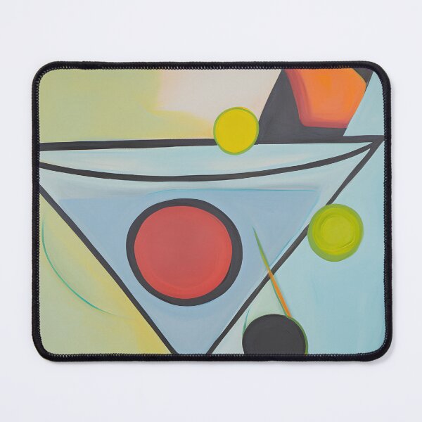 Item preview, Abstract Martini Magic - Stylized Glass with Bold Colors and Playful Spheres AI Generated designed and sold by OlfactoART Studio.