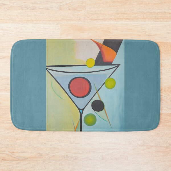 Item preview, Abstract Martini Magic - Stylized Glass with Bold Colors and Playful Spheres AI Generated designed and sold by OlfactoART Studio.