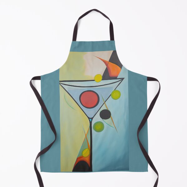 Item preview, Abstract Martini Magic - Stylized Glass with Bold Colors and Playful Spheres AI Generated designed and sold by OlfactoART Studio.